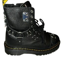 Dr Martens Jadon HDW Hardware Piercing Leather Platform Boots Milled Mens sz 12